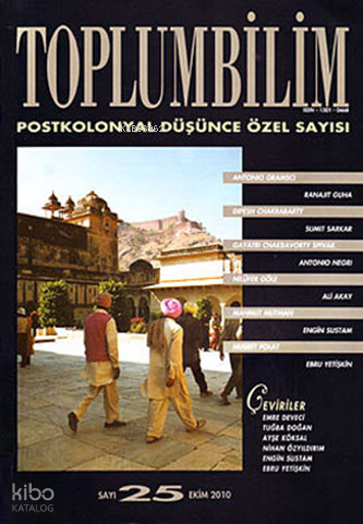 Toplumbilim Sayı 25 - Postkolonyal Düşünce Özel