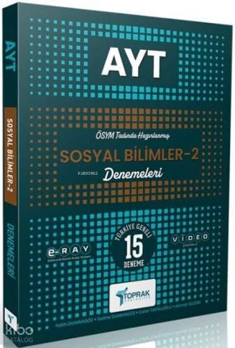 Toprak Yayınları AYT Sosyal Bilimler-2 Deneme Kitabı | Kolektif | Topr