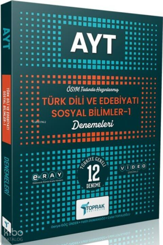 Toprak Yayınları AYT Türk Dili Ve Edebiyatı Sosyal Bilimler-1 Deneme K