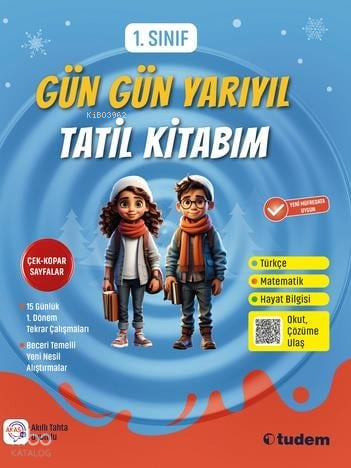 Tudem 1. Sınıf Gün Gün Yarıyıl Tatil Kitabım