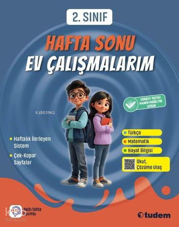 Tudem 2. Sınıf Hafta Sonu Ev Çalışmalarım | Kolektif | Tudem Yayınları