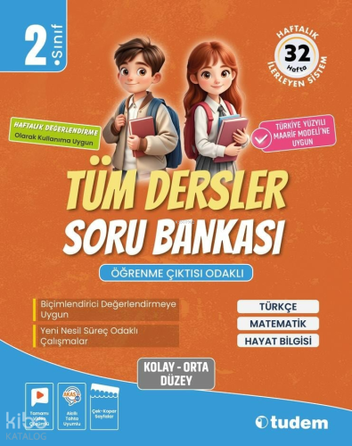 Tudem 2.Sınıf Tüm Dersler Soru Bankası | Kolektif | Tudem Yayınları - 