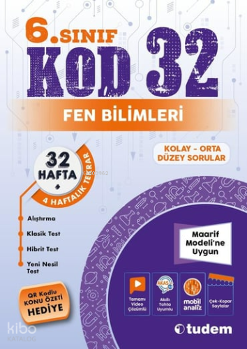 Tudem 6.Sınıf Fen Bilimleri Kod 32