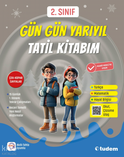 Tudem Yayınları 2. Sınıf Gün Gün Yarıyıl Tatil Kitabım | Kolektif | Tu