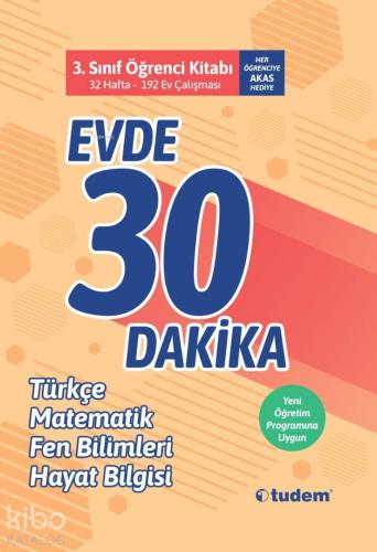 Tudem Yayınları 3. Sınıf Evde 30 Dakika Türkçe Matematik Fen Bilimleri Hayat Bilgisi Soru Ev Çalışması Tudem