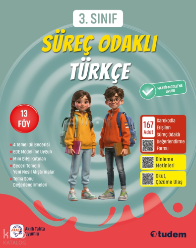 Tudem Yayınları 3. Sınıf Süreç Odaklı Türkçe | Kolektif | Tudem Yayınl