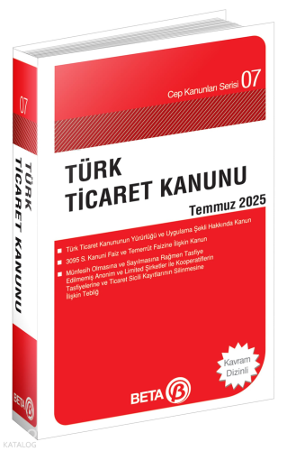 Türk Ticaret Kanunu Cep Serisi 2025 | Kolektif | Beta Akademik
