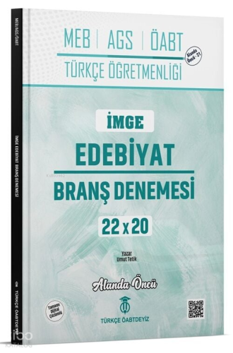 Türkçe ÖABTDEYİZ ÖABT MEB-AGS Türkçe İmge Edebiyat 22x20 Branş Denemel