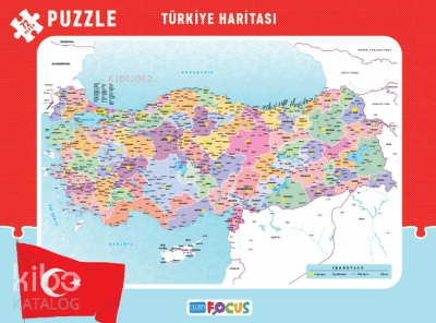 Türkiye Haritası Frame Puzzle Boy 72 Parça