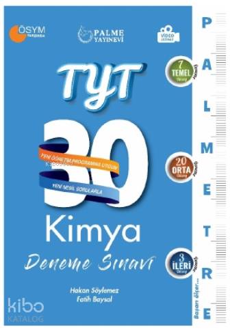 TYT 30 Kimya Deneme Sınavı Palmetre Serisi | Hakan Söylemez | Palme Ya