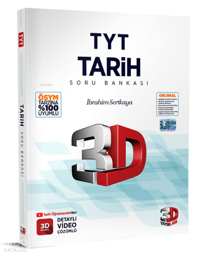 TYT 3D Tarih Soru Bankası | İbrahim Sertkaya | 3D Yayınları (Hazırlık)