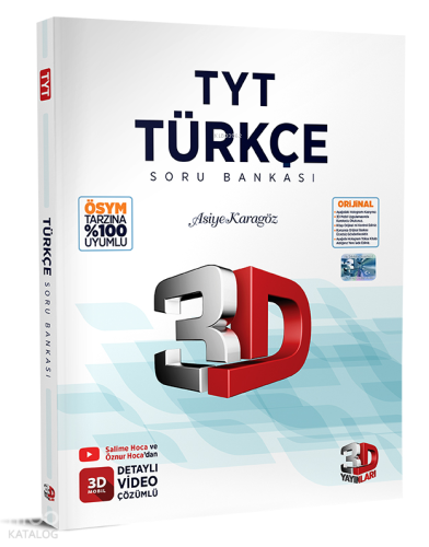 TYT 3D Türkçe Soru Bankası | Asiye Karagöz | 3D Yayınları (Hazırlık)