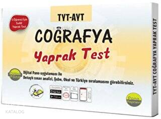 TYT-AYT Coğrafya Yaprak Testleri (Kutu Test 5 öğrenci için 5x48 Adet) 