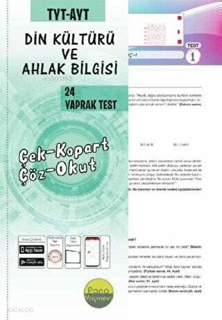 TYT-AYT DKAB Yaprak Testleri (24 Adet) Çek Kopart