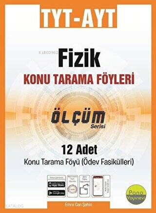 TYT-AYT Fizik Tarama Föyleri (12 Fasikül 12x16 Sayfa)