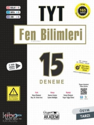 TYT Fen Bilimleri 15'li Deneme | Kolektif | Üçgen Akademi (Hazırlık)