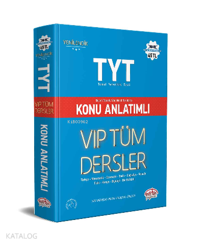 TYT VIP Tüm Dersler Konu Anlatımlı