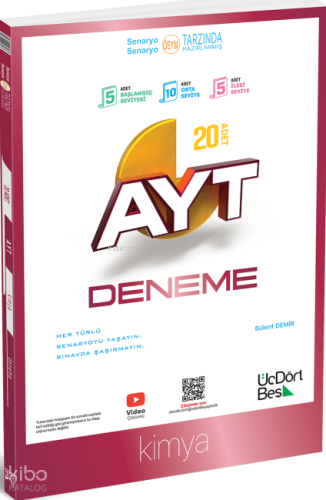 AYT Kimya 20’li Deneme | Bülent Demir | Üç Dört Beş Yayıncılık