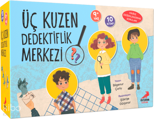 Üç Kuzen Dedektiflik Merkezi 10 Kitap Set | Bilgenur Çorlu | Erdem Çoc