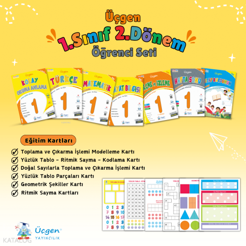 Üçgen Akademi 1. Sınıf Beceri Temelli İlkokul Seti 2. Dönem