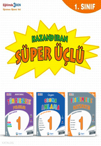 Üçgen Akademi 1. Sınıf Süper Üçlü - Kazandıran Kitaplar Seti | Kolekti