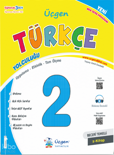 Üçgen Akademi 2.Sınıf Beceri Temelli Türkçe Yolculuğu | Kolektif | Üçg