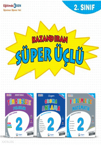 Üçgen Akademi 2. Sınıf Süper Üçlü - Kazandıran Kitaplar Seti | Kolekti