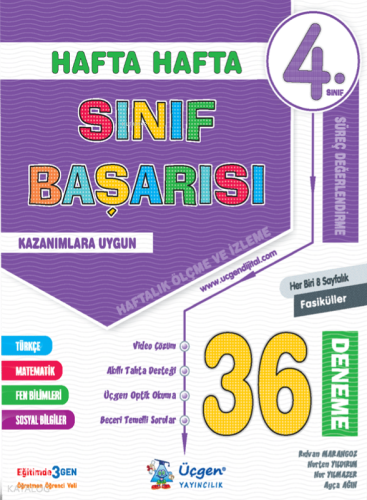 Üçgen Akademi 4. Sınıf Hafta Hafta Sınıf Başarısı 36 Fasikül | Kolekti