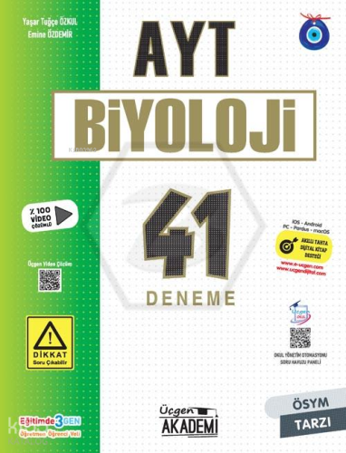 Üçgen Akademi AYT - Biyoloji- 41 Deneme - 2024 | Emine Özdemir | Üçgen