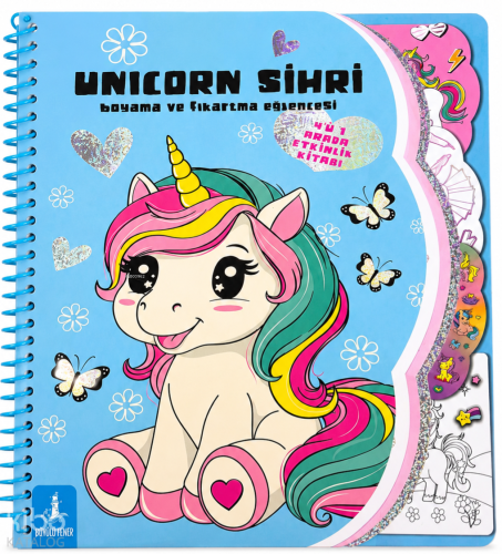 Unicorn Sihri Boyama ve Çıkartma Eğlencesi (Spiralli) | Kolektif | Büy