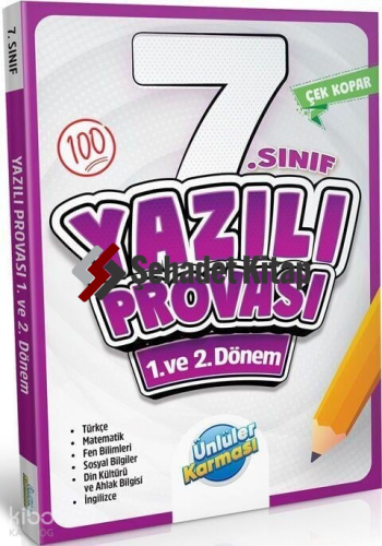 Ünlüler Karması 7. Sınıf Yazılı Provası 1. ve 2. Dönem | Kolektif | Ün