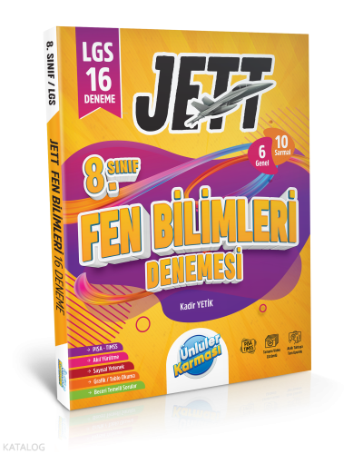 Ünlüler Karması 8. Sınıf Jett Fen Bilimleri 16 Deneme | Kadir Yetik | 