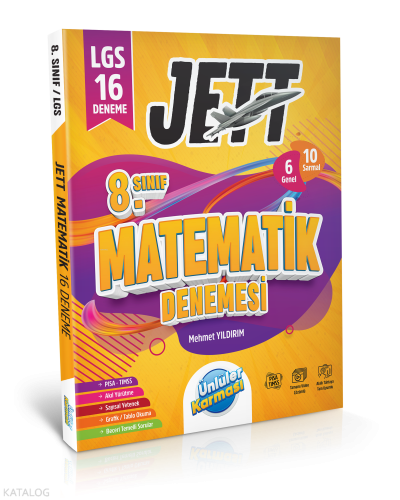 Ünlüler Karması 8. Sınıf Jett Matematik 16 Deneme | Mehmet Yıldırım | 