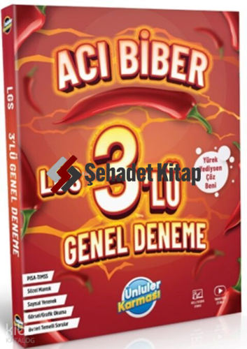 Ünlüler Karması 8. Sınıf LGS Acı Biber 3+ 1 Genel Deneme | Kolektif | 