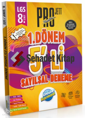 Ünlüler Karması 8. Sınıf LGS Sayısal 1. Dönem Pro JETT 5 li Deneme | K