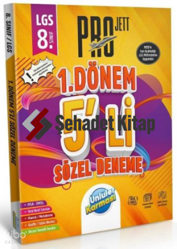 Ünlüler Karması 8. Sınıf LGS Sözel 1. Dönem Pro JETT 5 li Deneme | Kol