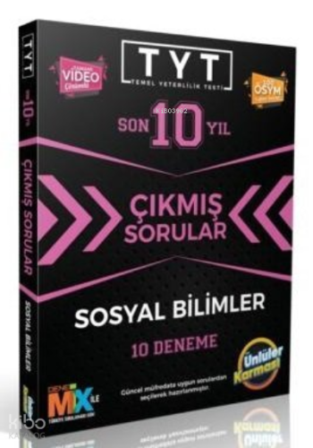 Ünlüler Karması Tyt Sosyal Bilimler Tıpkı Basım 10 Karma Deneme (2012-