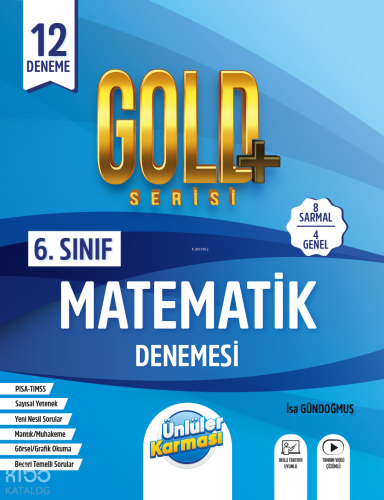Ünlüler Karması Yayınları 6.Sınıf Gold Matematik 12 Deneme | İsa Gündo