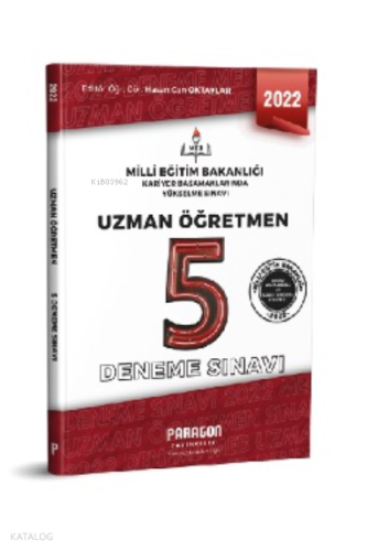 Uzman Öğretmen 5 Deneme Sınavı | Hasan Can Oktaylar | Paragon Yayınlar