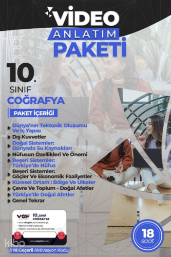 Vaf 10.Sınıf Aktivasyon Kartı Coğrafya - 2022 | Kolektif | Vaf Yayınla