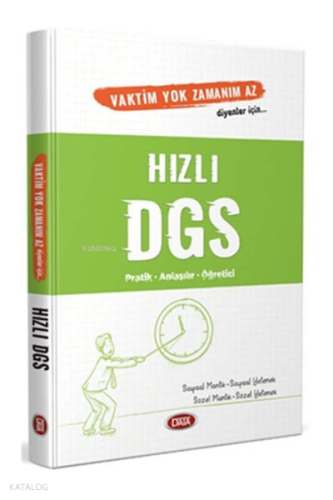 Vaktim Yok Zamanım Az Diyenler İçin Hızlı DGS YENİ | Kolektif | Data Y