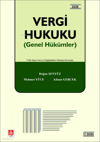 Vergi Hukuku | Adnan Gerçek | Ekin Yayınları