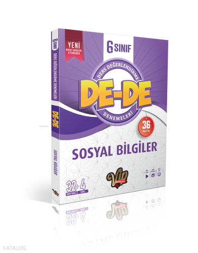 Vip 6. Sınıf Sosyal Bilgiler Ders Değerlendirme Denemeleri (De-De)