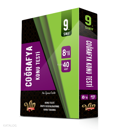 Vip 9.Sınıf Coğrafya Kutu Test | Kolektif | Vip Yayınları (Hazırlık)