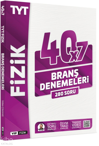 VİP Fizik TYT Fizik Tamamı Video Çözümlü 40x7 Branş Denemeleri | Kemal