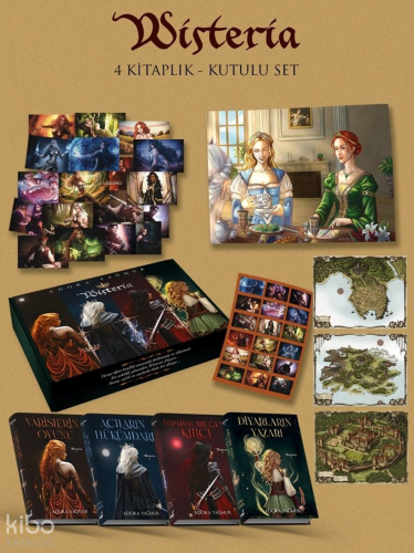 Wisteria Serisi (4 Kitap - Ciltli - Kutulu) | Adora Yağmur | İndigo Ki