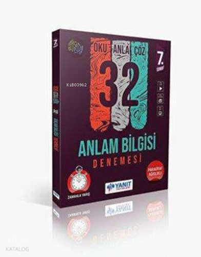 Yanıt 7. Sınıf Anlam Bilgisi 32 Deneme | Kolektif | Yanıt Yayınları (H