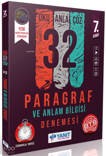 Yanıt Yayınları 7. Sınıf Anlam Bilgisi 32 Denemesi | Kolektif | Yanıt 