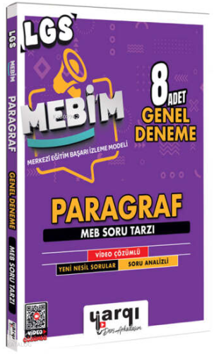 Yargı Ders Arkadaşım 8.Sınıf LGS MEBİM Paragraf 8 Adet Genel Deneme | 