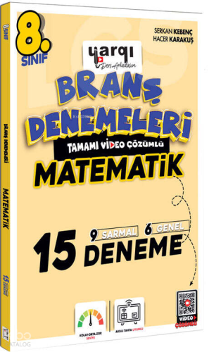 Yargı Ders Arkadaşım 8.Sınıf Tamamı Video Çözümlü Matematik 15 Branş D